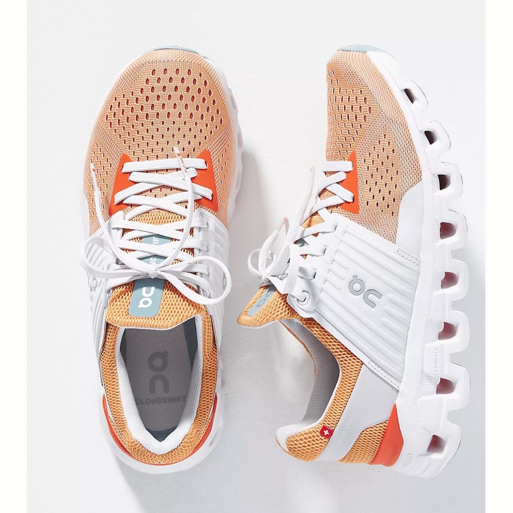 On Running Cloudswift Running Shoes in Orange and White